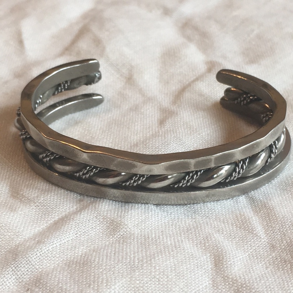 Set of three silver bracelets
